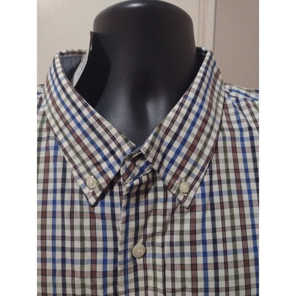 NWT New Saddlebred MultiColor Cotton Polyester Long Sleeve Button Shirt 2XL - Picture 3 of 11